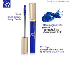 Golden Rose Perfect Lashes Mascara blue brush demonstrates even coating for separated lashes.