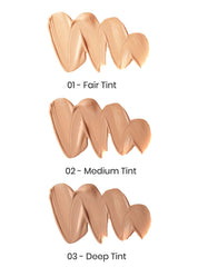 Golden Rose Radiant Tinted Moisturiser texture swatch highlights oil-free hydration.
