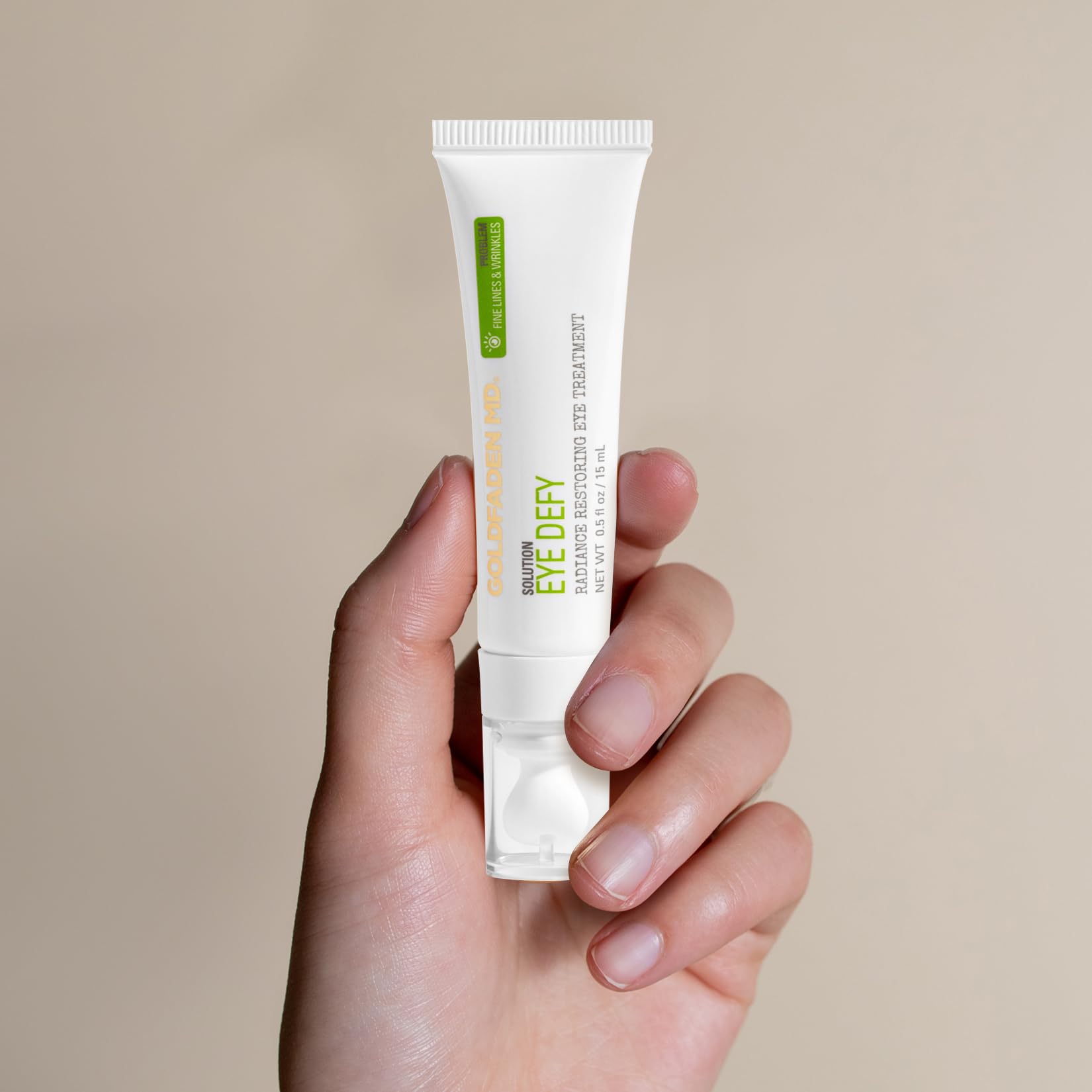 Goldfaden MD Eye Defy ceramic applicator enhances circulation for a refreshed look