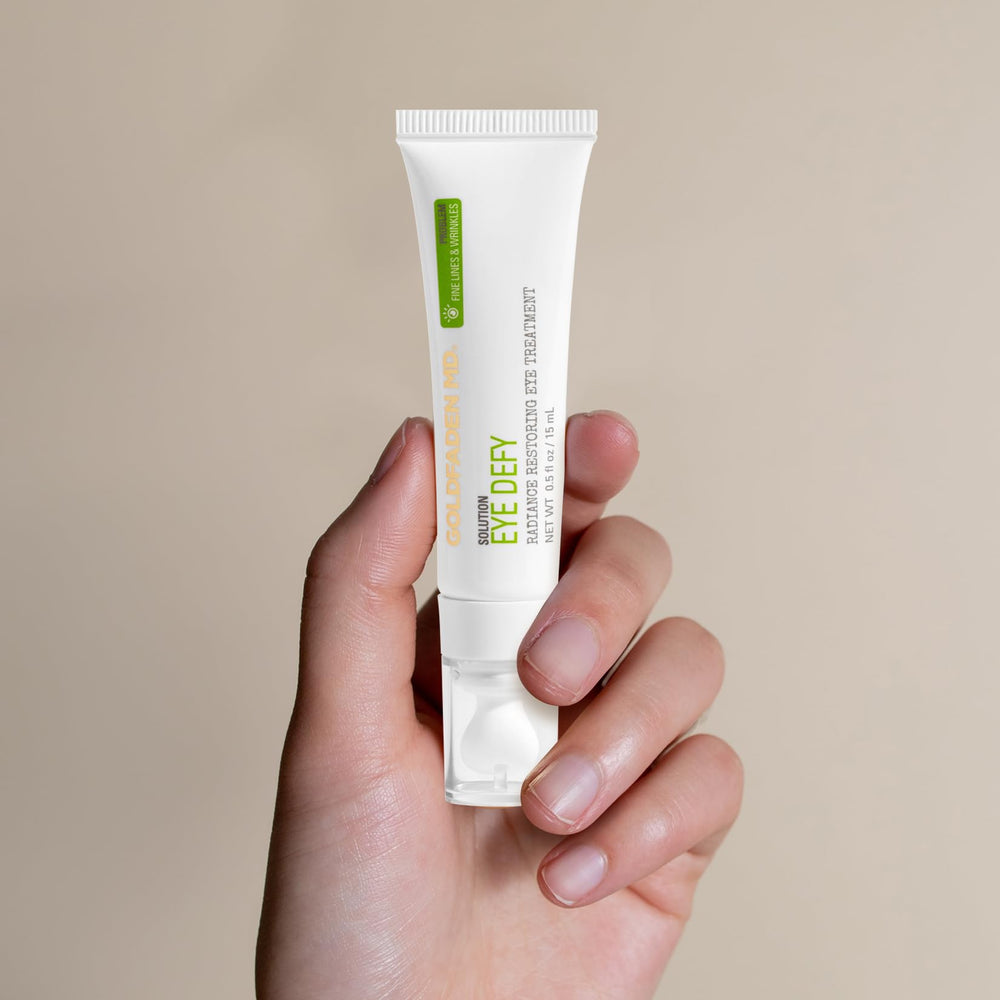 Goldfaden MD Eye Defy ceramic applicator enhances circulation for a refreshed look