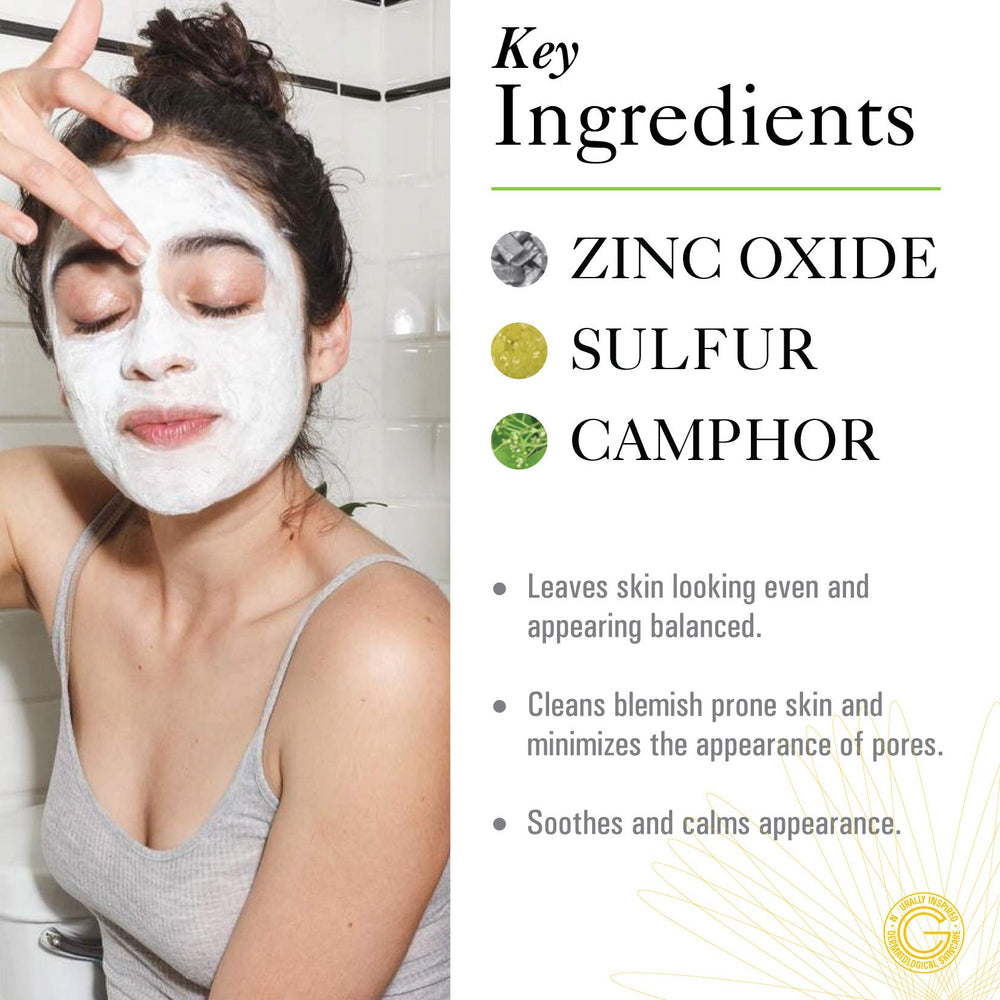 GOLDFADEN MD Facial Detox Mask texture on skin showcases gentle cleansing and smoothness.