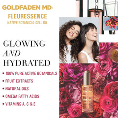 GOLDFADEN MD Fleuressence oil texture shows silky, non-greasy finish.