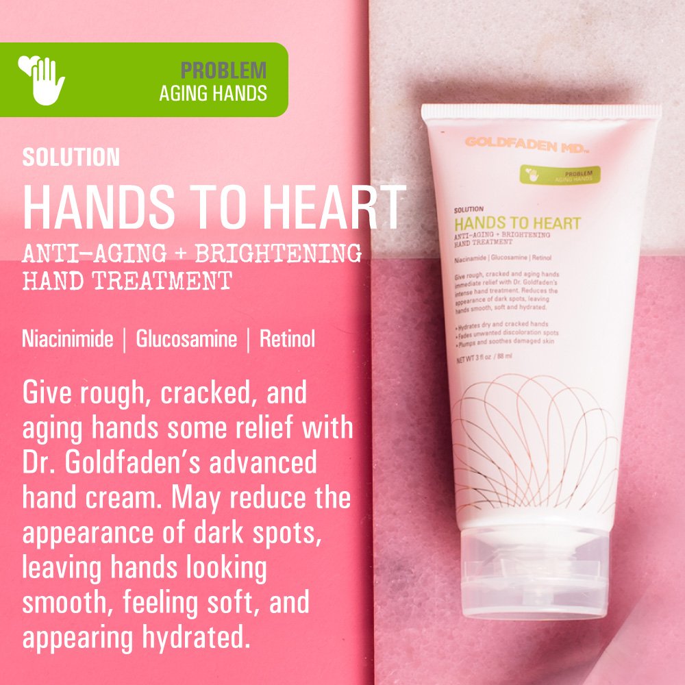 GOLDFADEN MD Hands to Heart cream application demonstrates rapid absorption