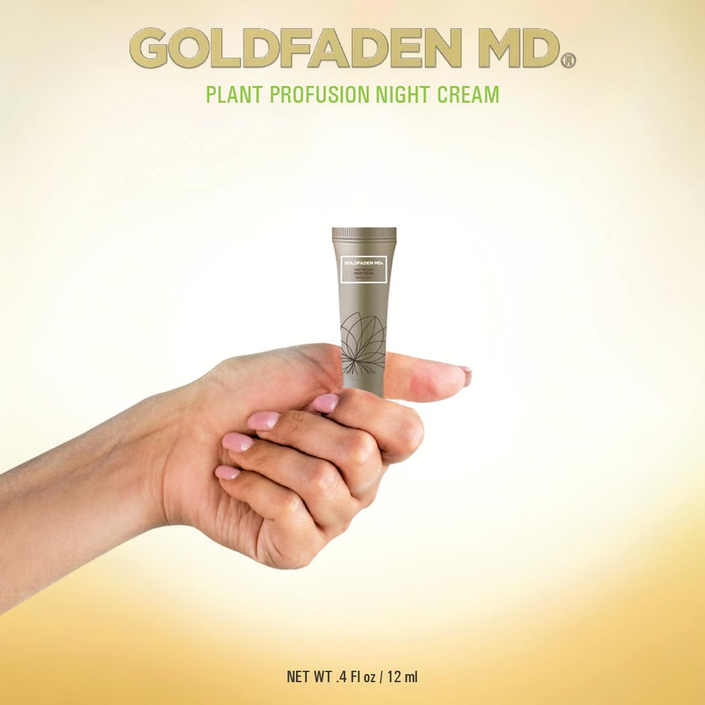 Comfrey stem cells in GOLDFADEN MD Plant Profusion night cream suggesting firming feel
