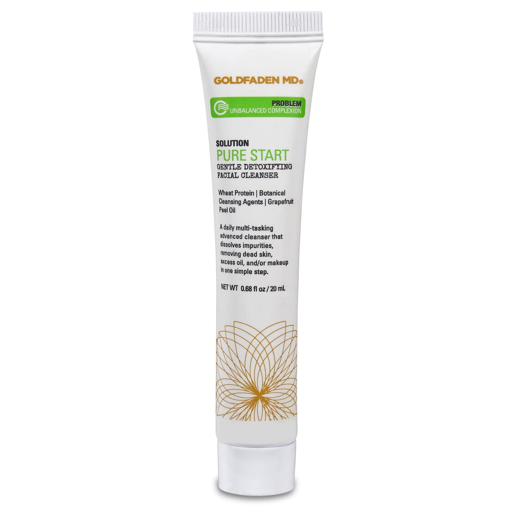 Goldfaden MD Pure Start bottle with grapefruit oil for a refreshing cleanse.
