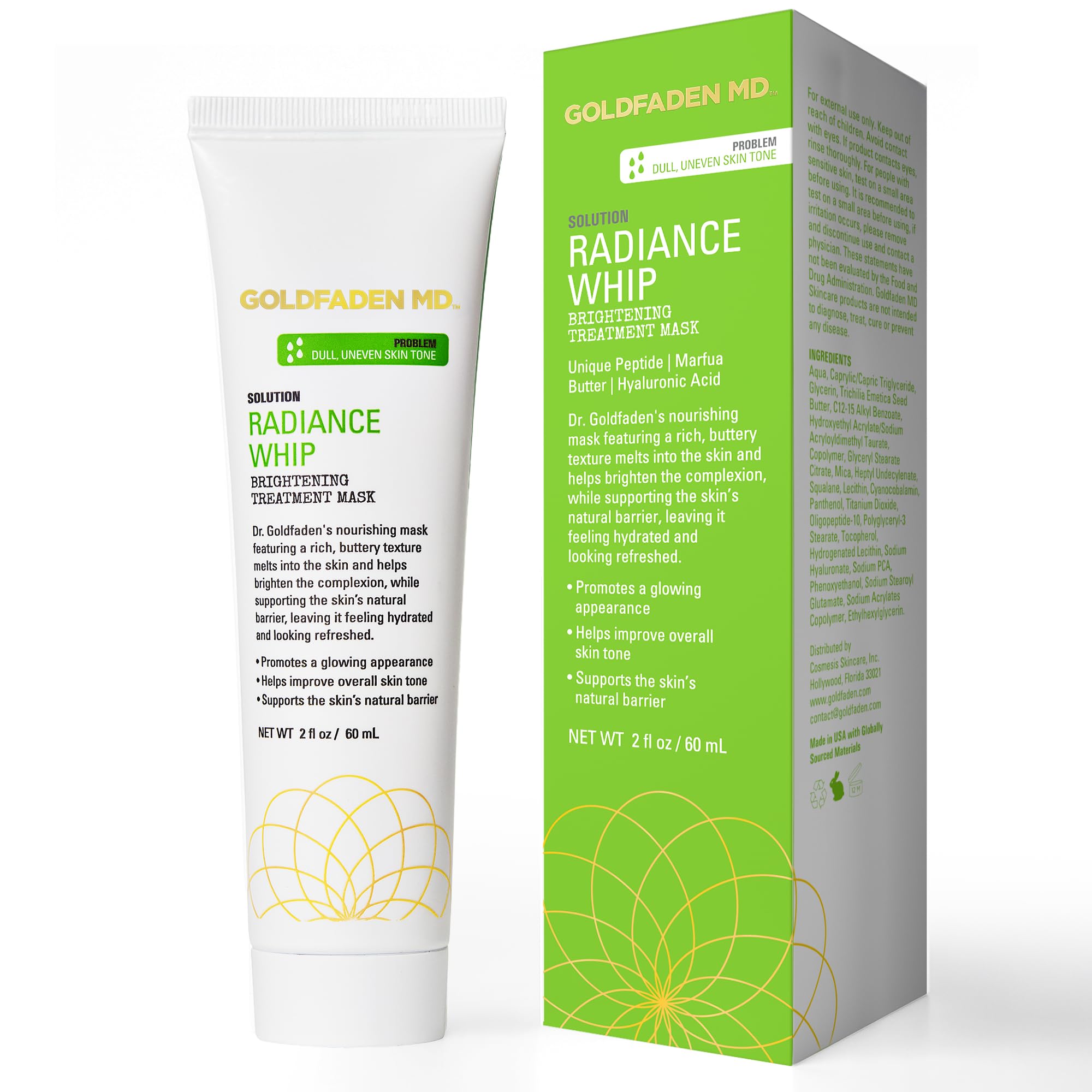 Goldfaden MD Radiance Whip jar front highlighting deep hydration and glow