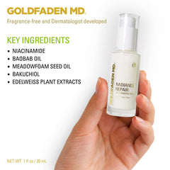 Goldfaden MD reverse emulsion serum dropper delivers nutrient-rich care