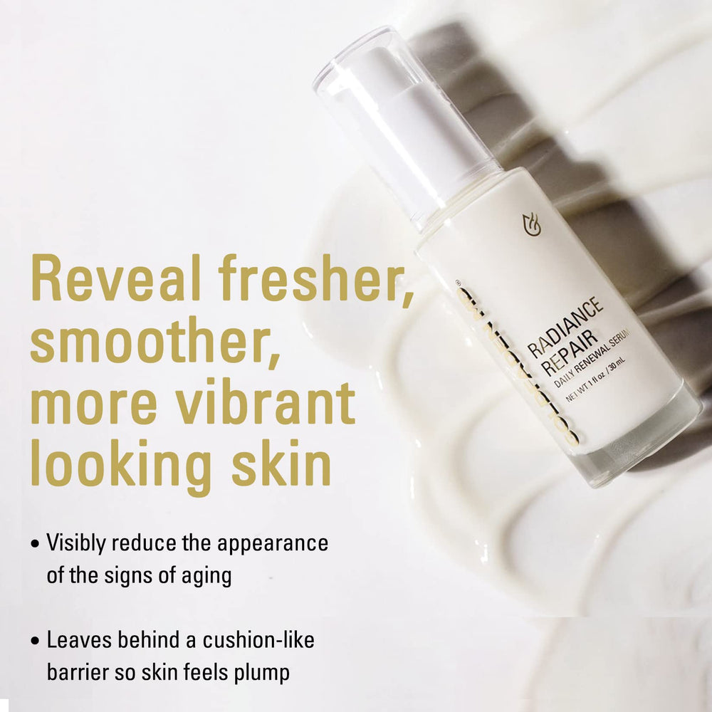 Close-up of Goldfaden MD serum texture for cushion-like skin feel