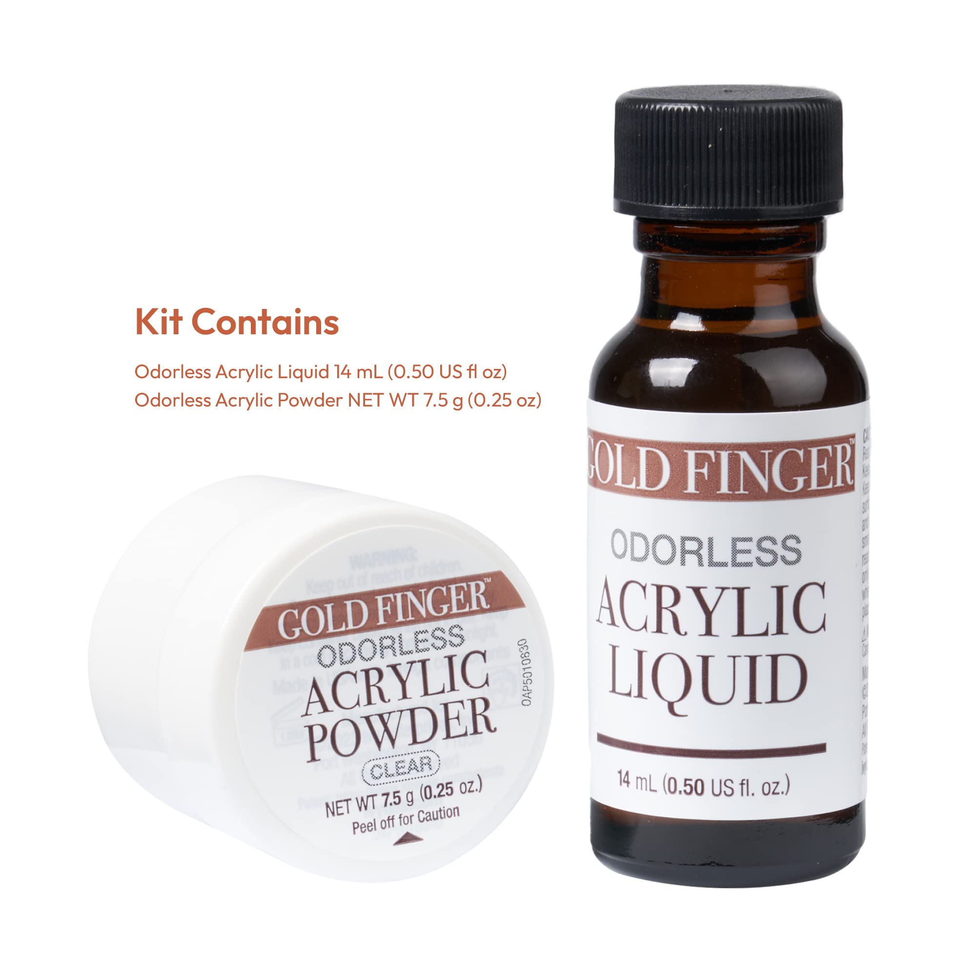 GoldFinger acrylic brush dipping action for precise ball formation on nails.