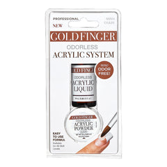 GoldFinger Acrylic Powder container enabling even coverage for smooth results.