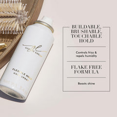Goldie Locks bottle spray demonstrates even coverage for restyling
