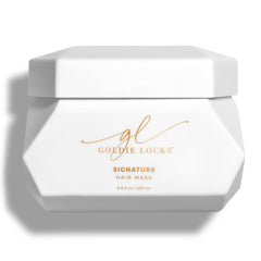 Goldie Locks Ultra Hydrating Hair Mask bottle pouring shows frizz-control benefits