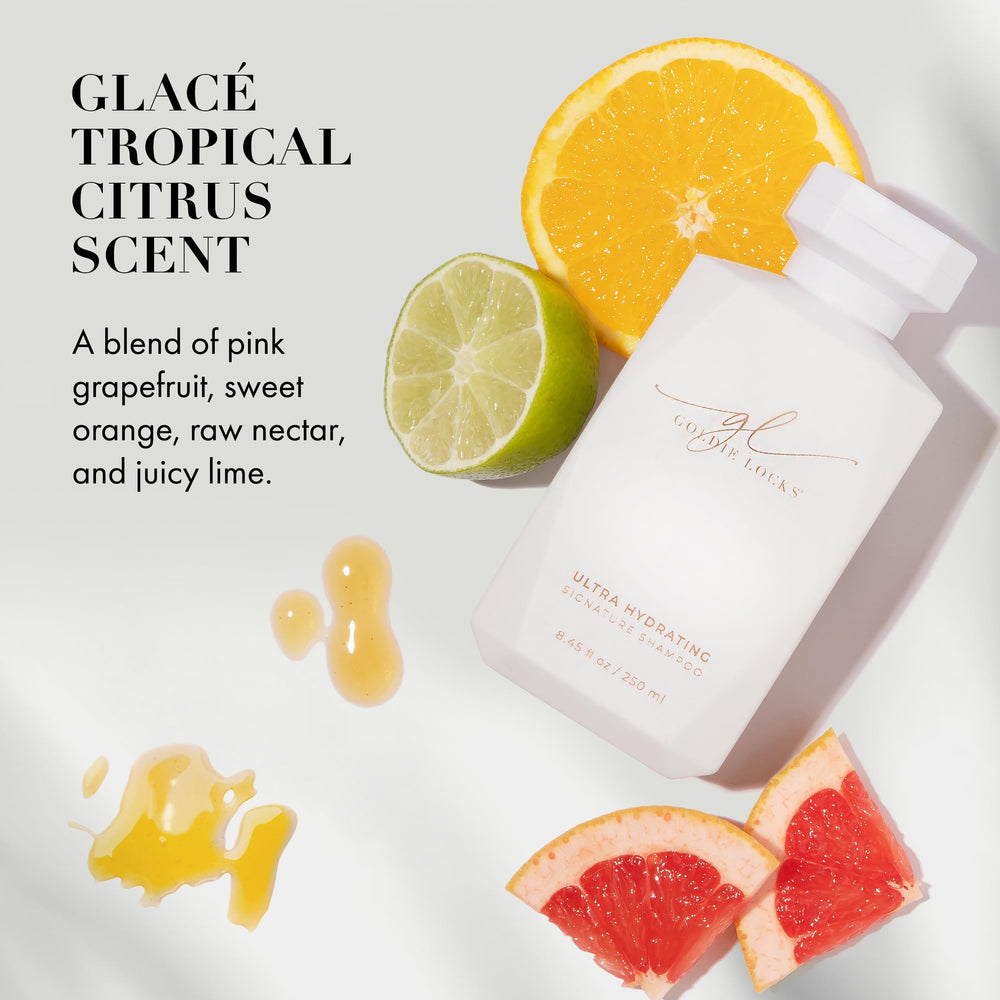 Goldie Locks ingredients close-up featuring biotin and ginseng for elasticity
