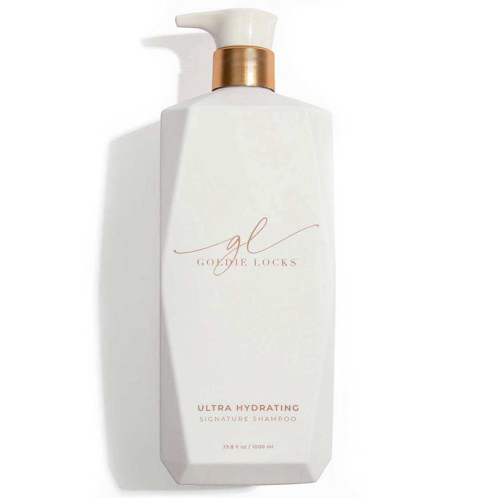 Goldie Locks Ultra Hydrating Shampoo bottle showing sulfate-free hydration for daily shine