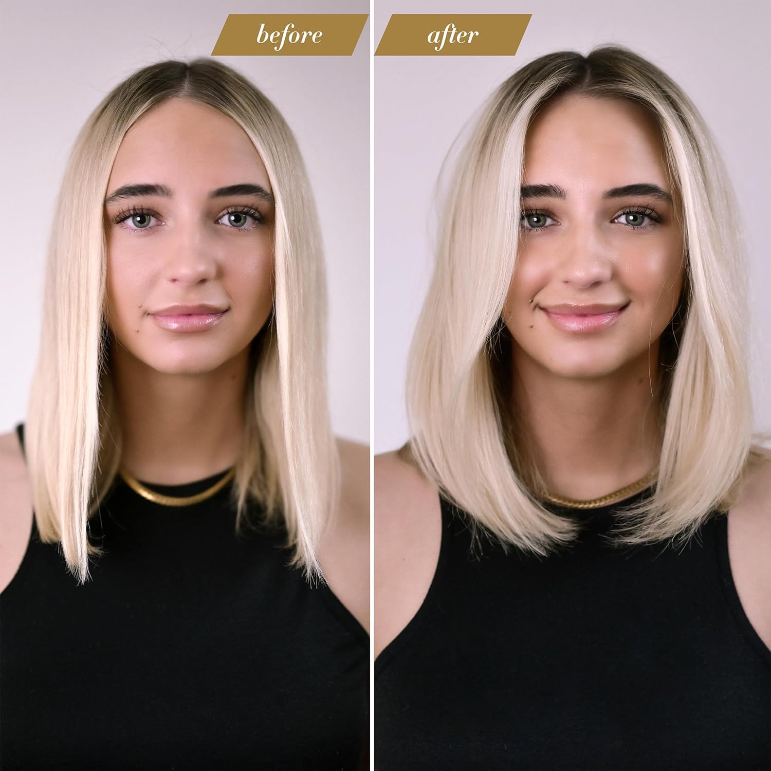 Goldie Locks Volumizing Texture Spray is safe for color-treated hair and extensions.