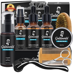 GoldWorld Beard Kit packaging view showcasing full grooming set