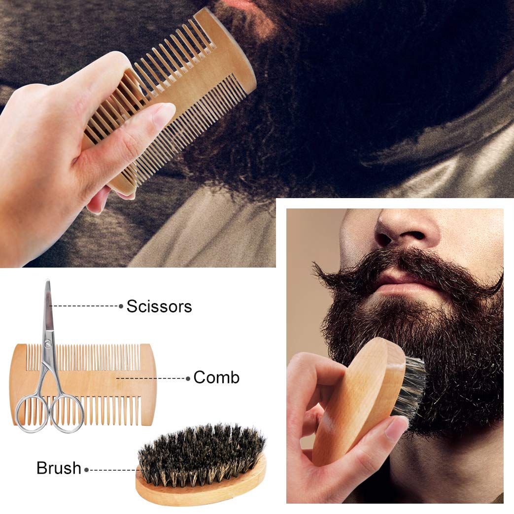 GoldWorld dual grooming tools including comb, brush and scissors