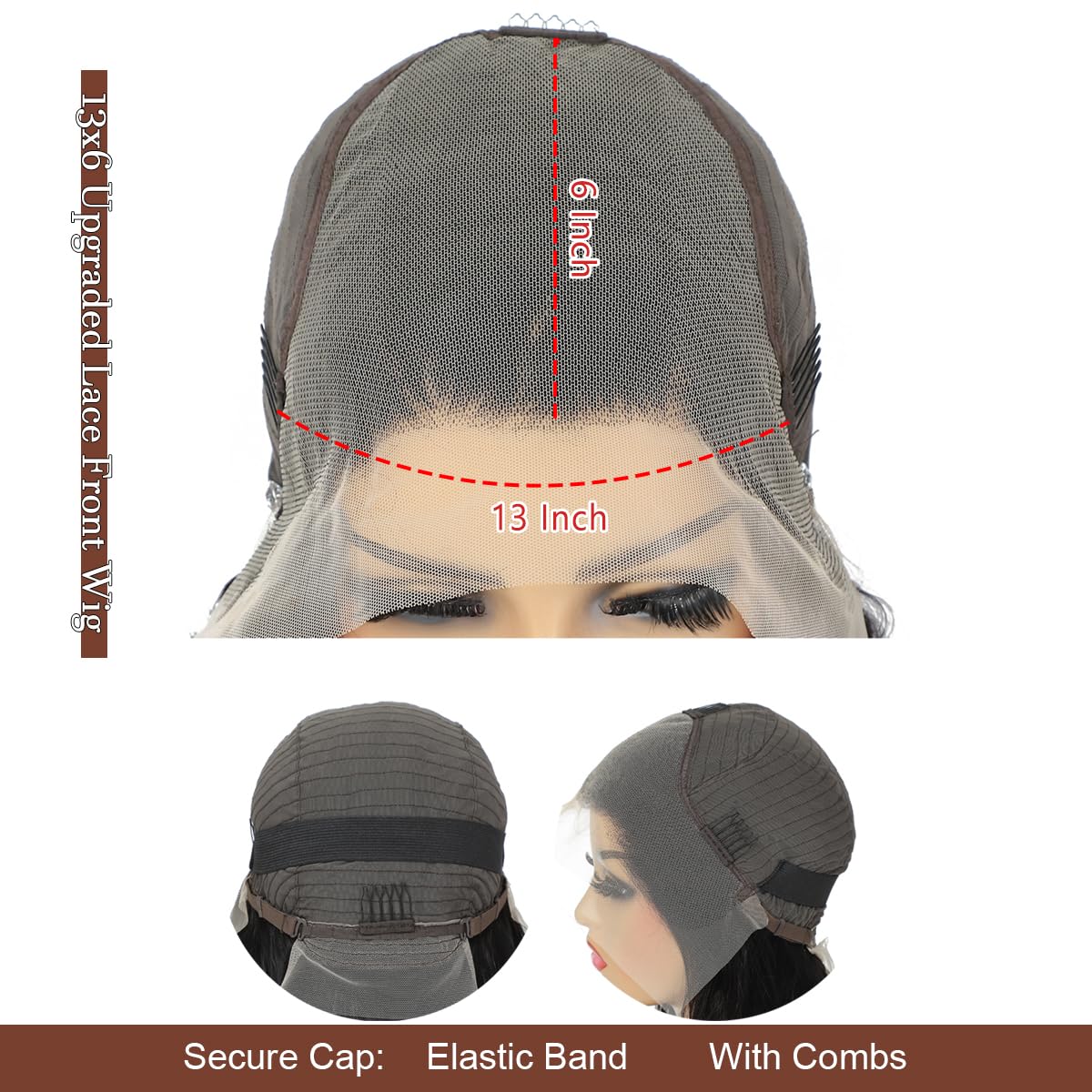 GOLFMAX chocolate brown body wave texture offers versatile styling and easy heat styling