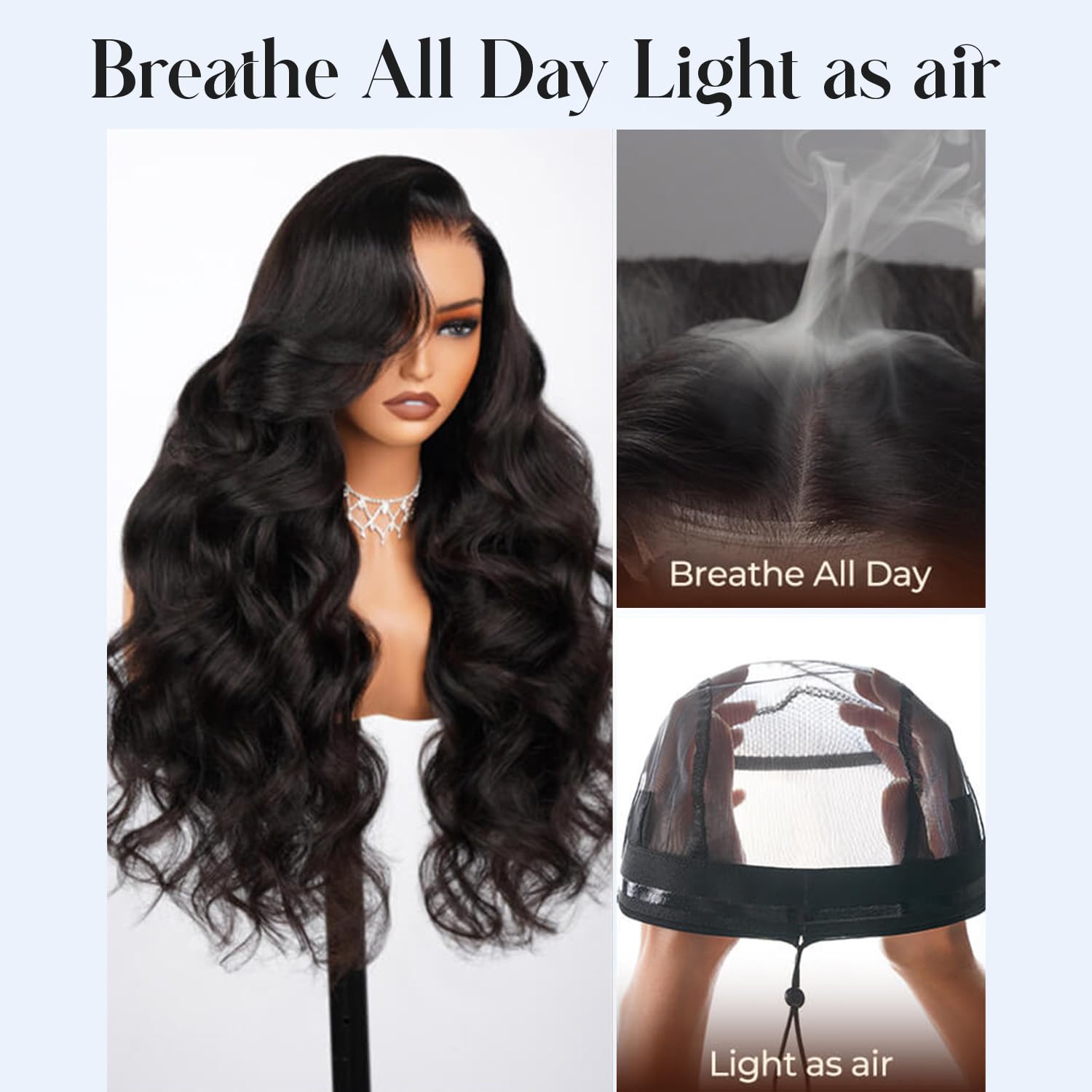 Goliahs bleached knots enable easy color customization and styling.
