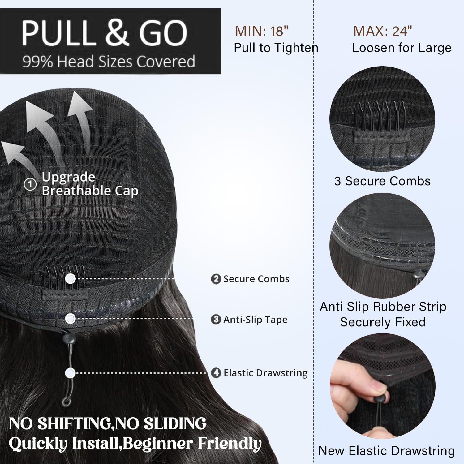 Goliahs pre-plucked knots ready-to-wear for immediate styling.