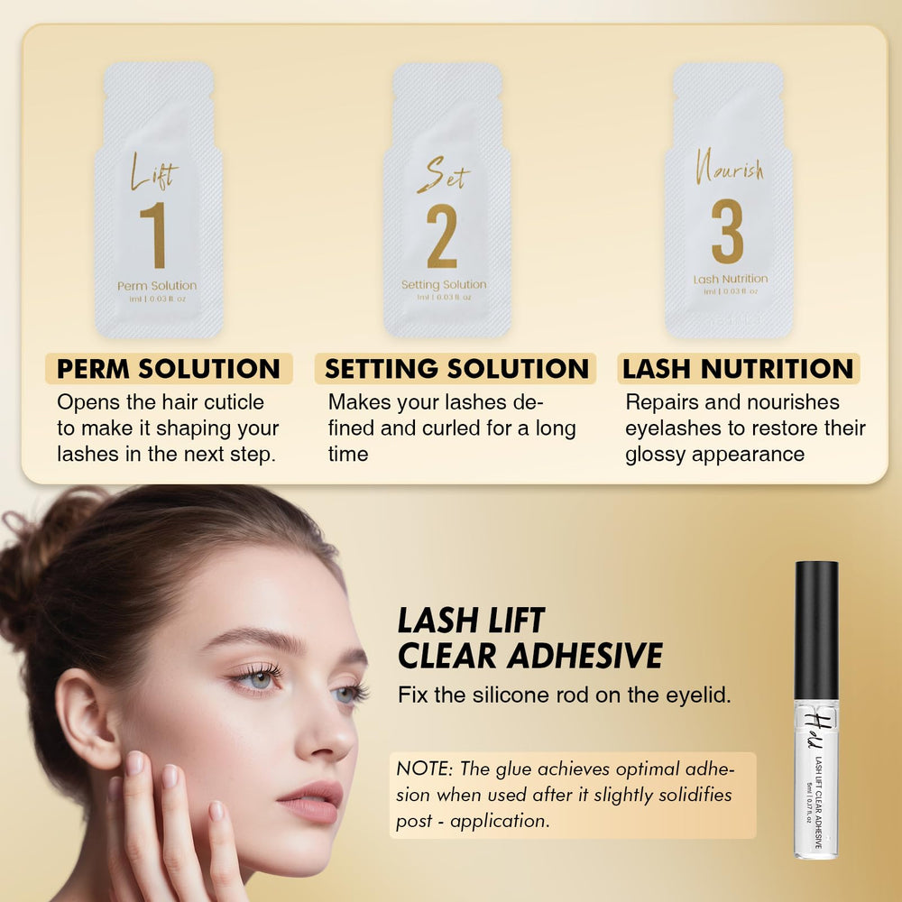 GOLLEE all-in-one professional package provides lash lifts and brow lamination at home.