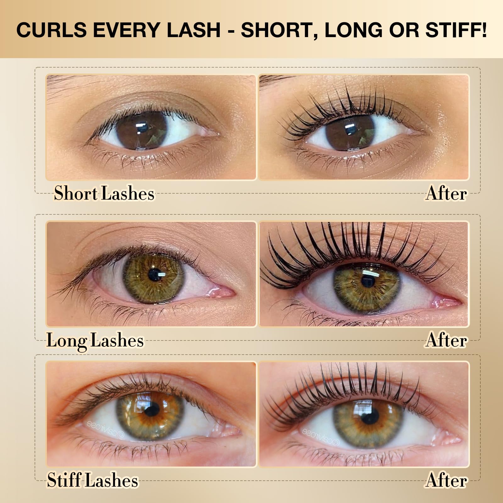 GOLLEE brow lamination kit silicone pads with five curl sizes enable custom results.