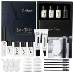 GOLLEE lash lift kit packaging shows a ready-to-use at-home solution for salon-like results
