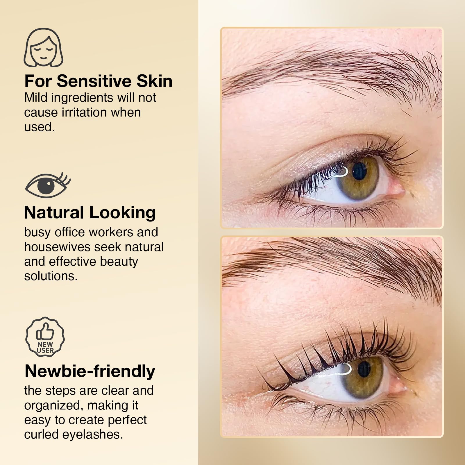 GOLLEE lash lift kit includes precision combs and nourishing serums for healthy-looking lashes.