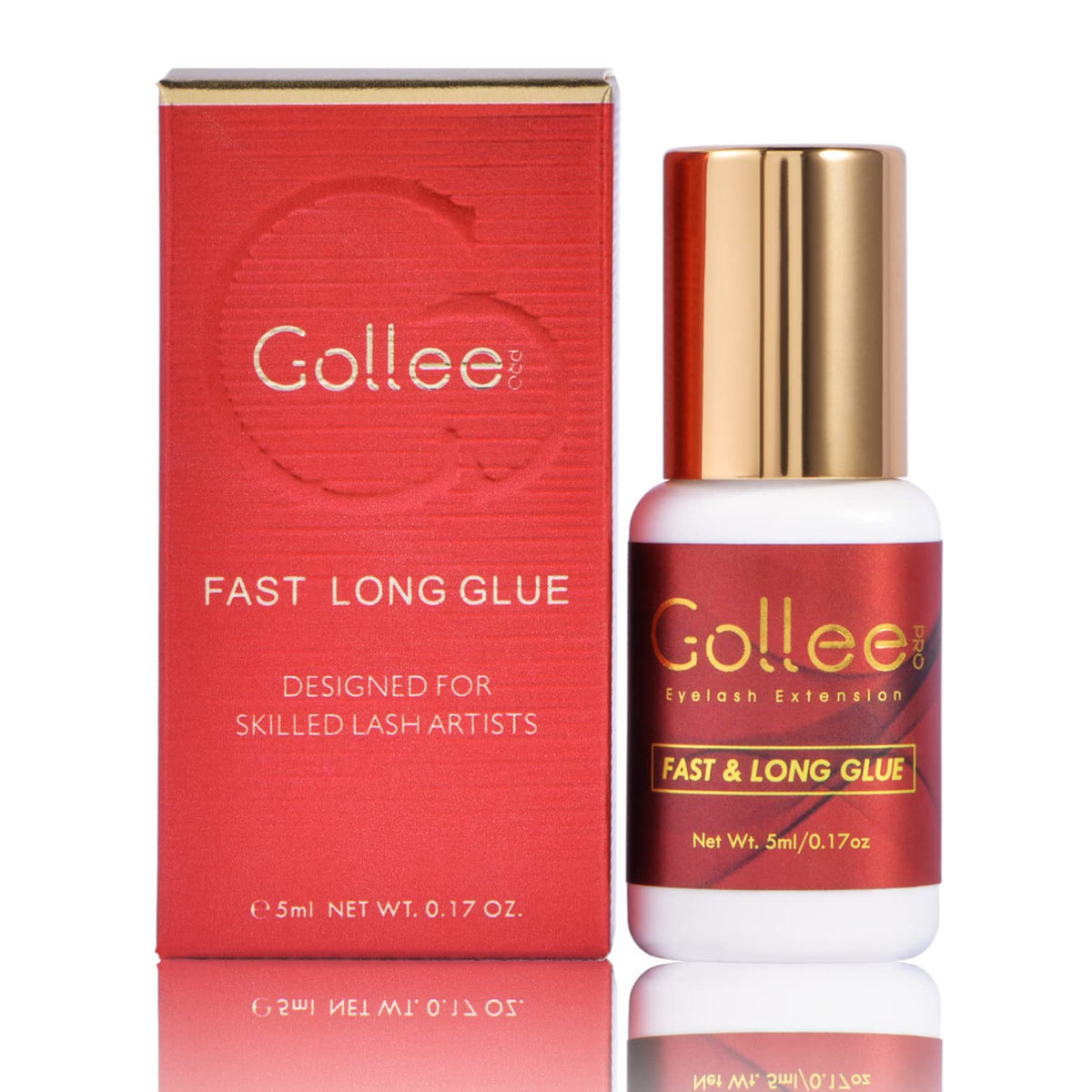GOLLEEPRO eyelash glue shows long retention and ultra-fast 1-second dry time for salon lashes
