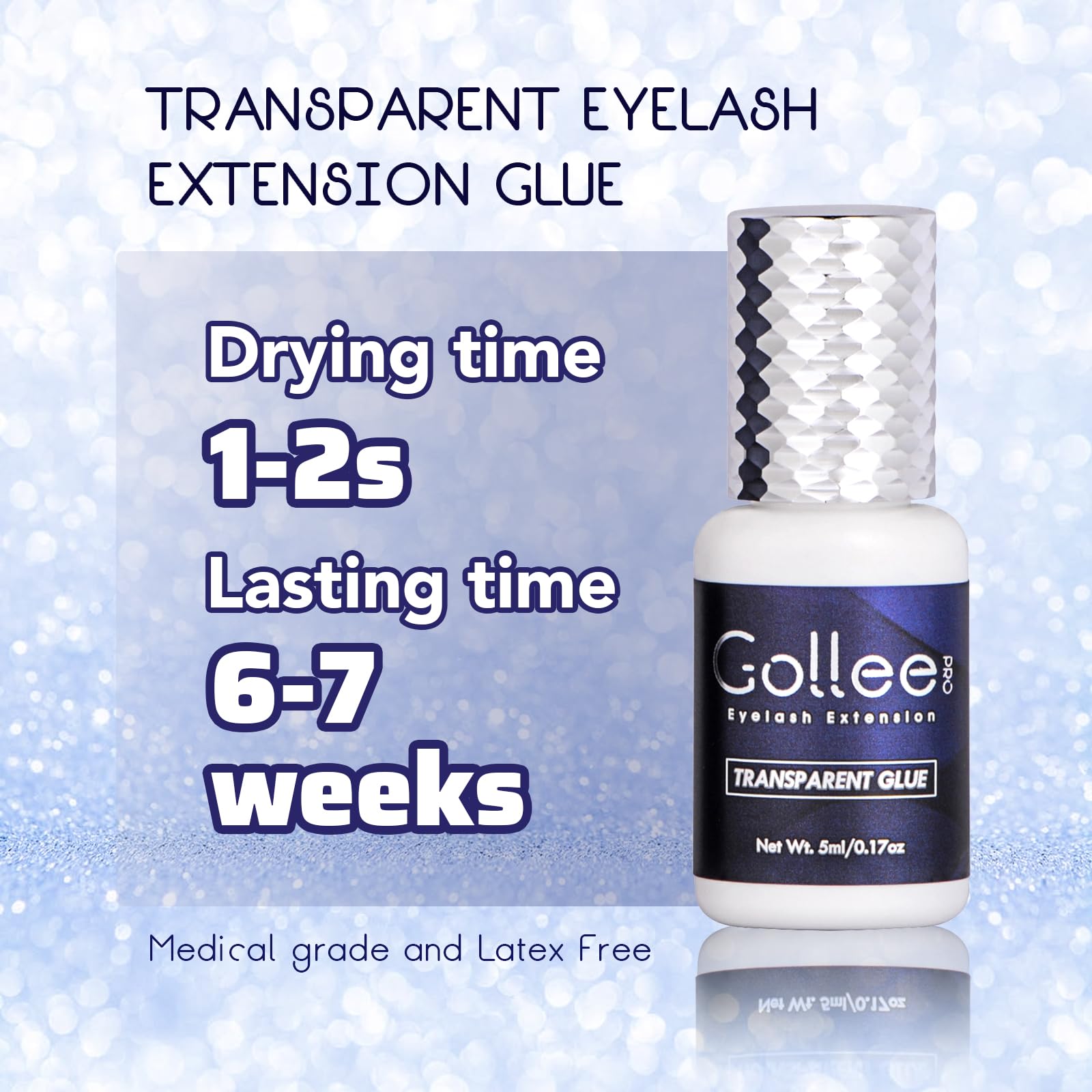 GOLLEEPRO fast-dry glue 1-2sec image highlights rapid bonding.
