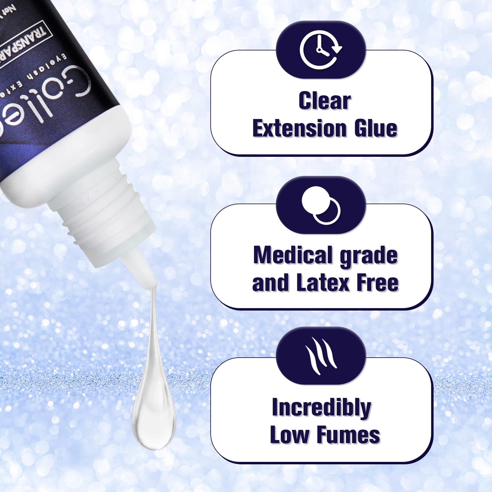 GOLLEEPRO long-retention glue demonstrates 6-8 weeks durability.
