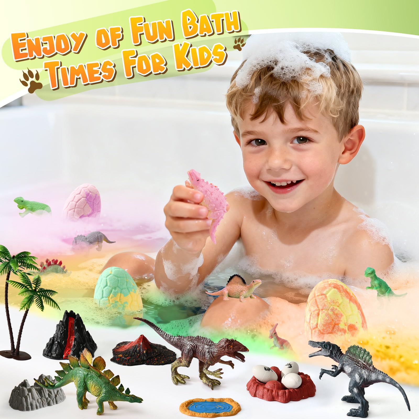 Golray dinosaur accessories kit enhances pretend play during baths.