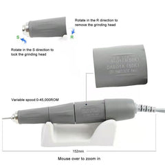 Goluao Nail Drill-210 foot pedal enables hands-free speed control.
