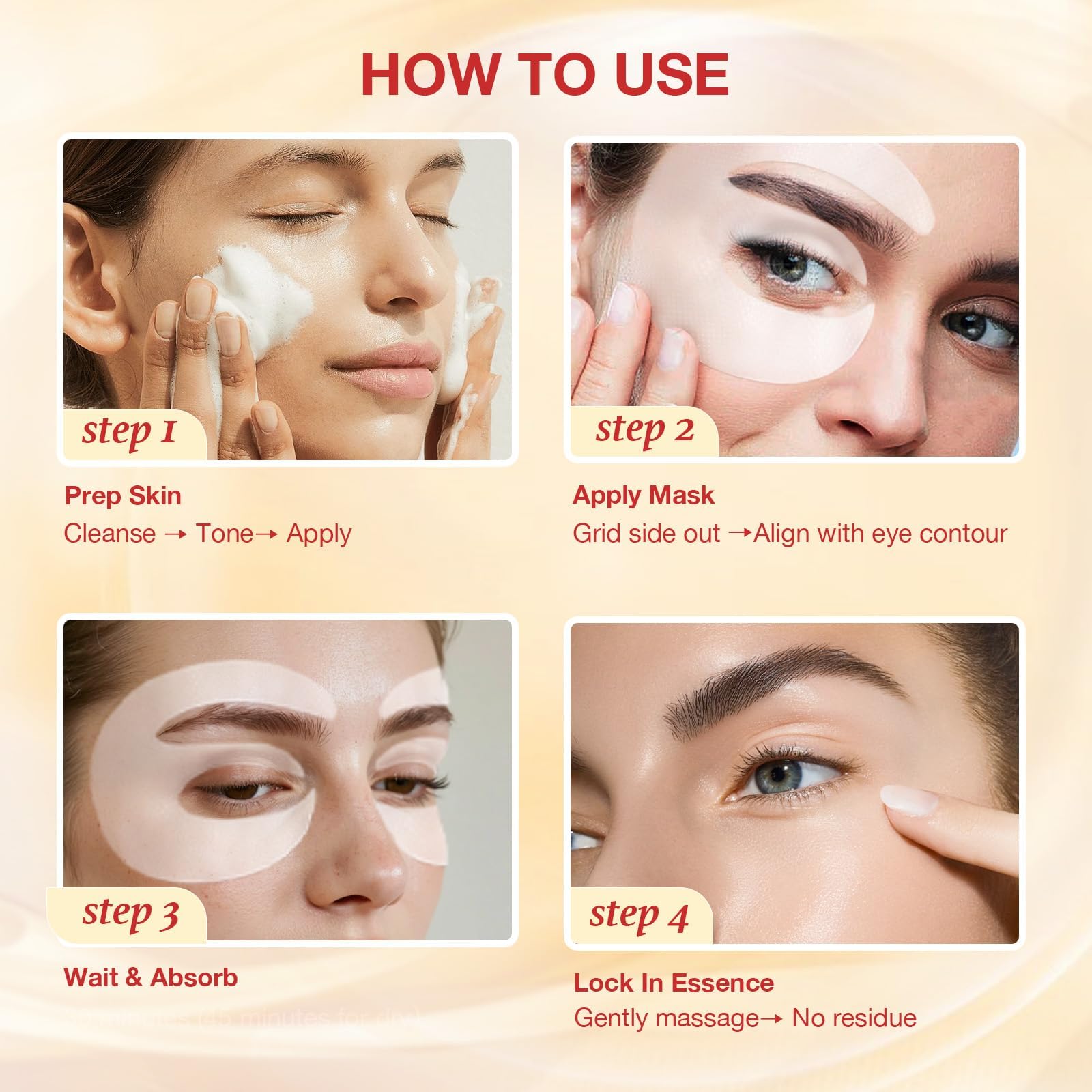 GONIM four-pair pack ready for ongoing eye area care.