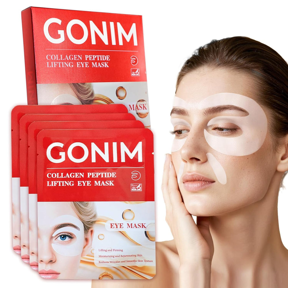 GONIM 360-degree fit under-eye patches contour the eye area for puffiness care.