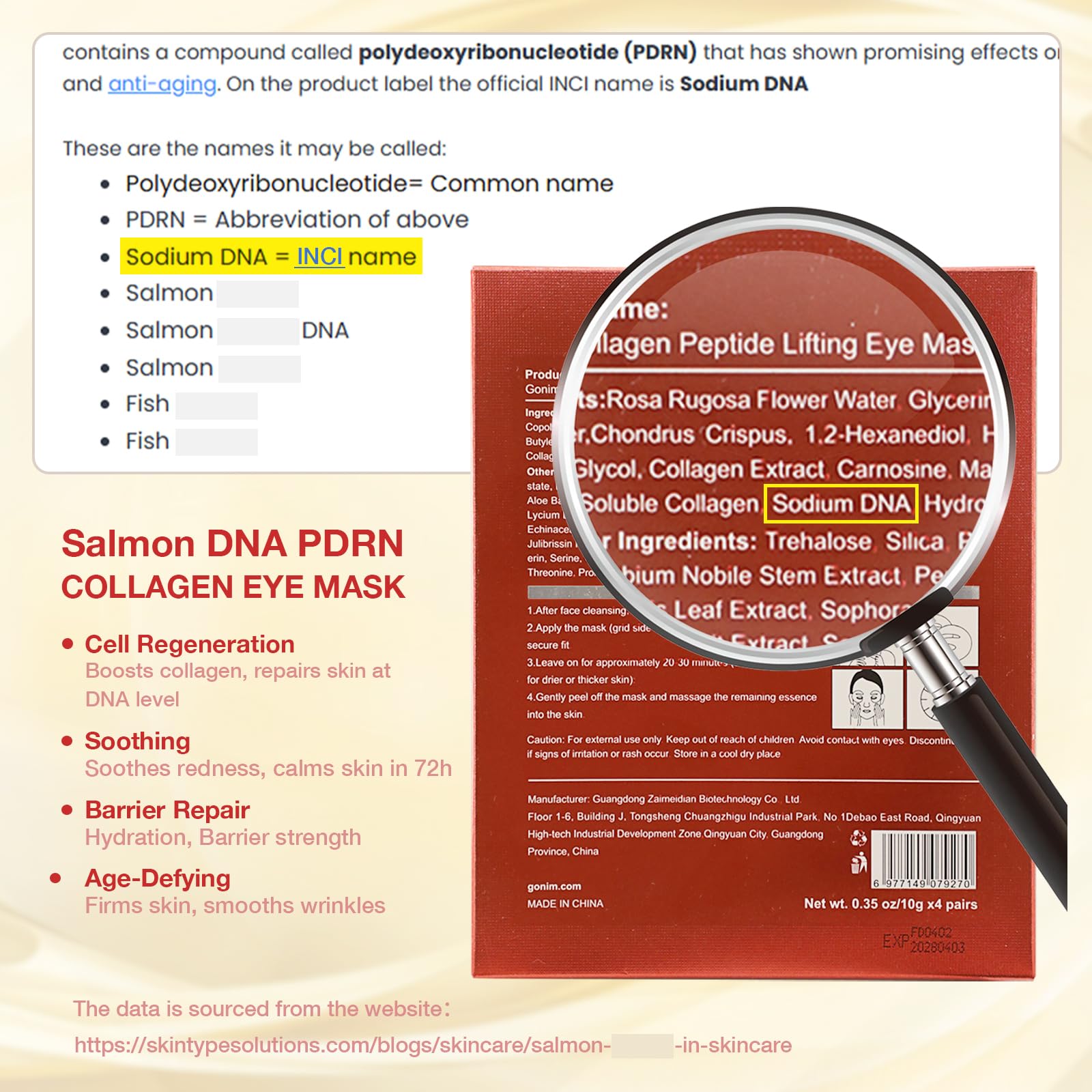 GONIM weekly luxury care patches offer targeted, non-greasy nourishment.
