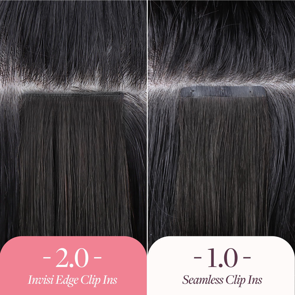 GOO GOO clip-in extensions show 16inch length for fuller styling