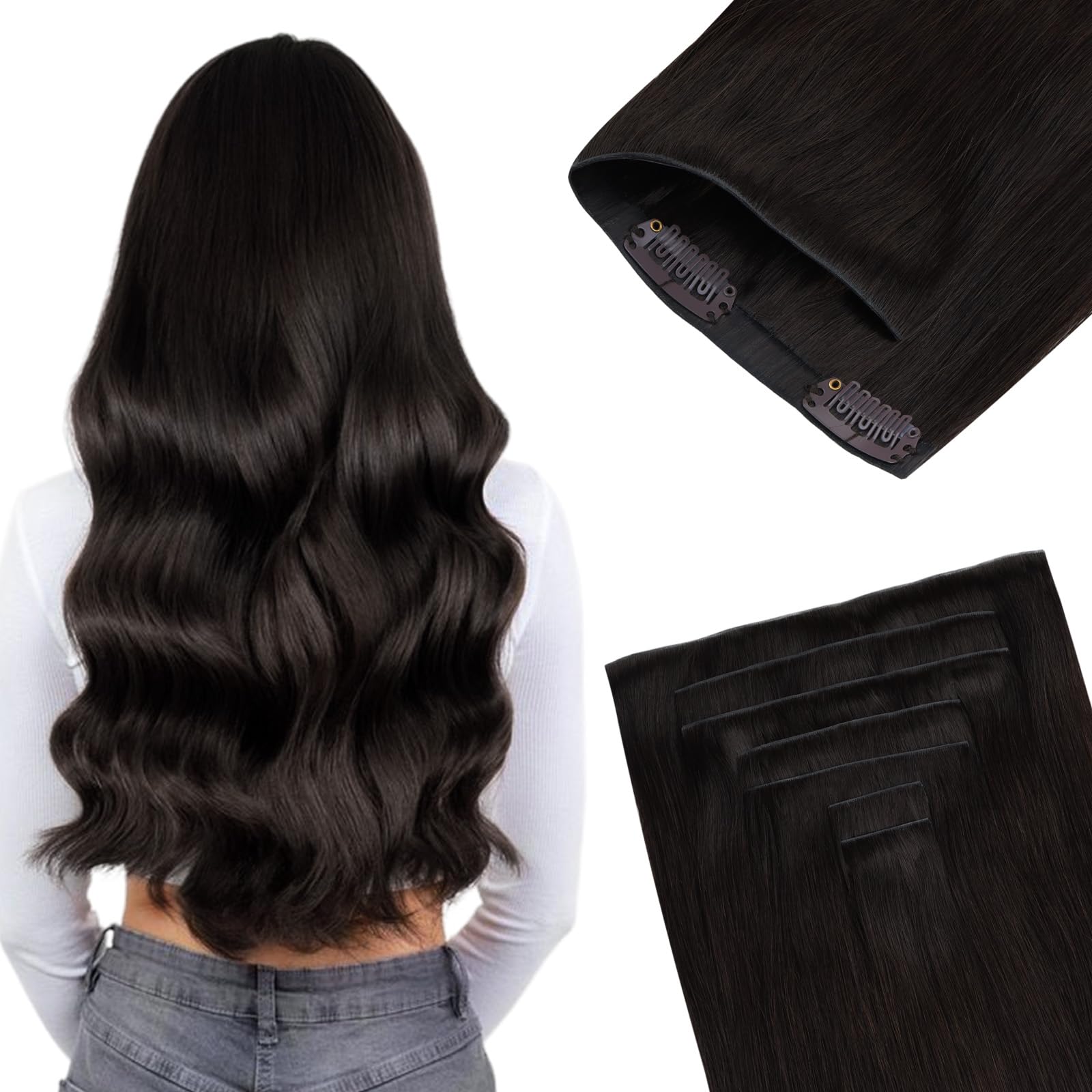 GOO GOO Invisi Edge clip-in extensions blend seamlessly for a natural look