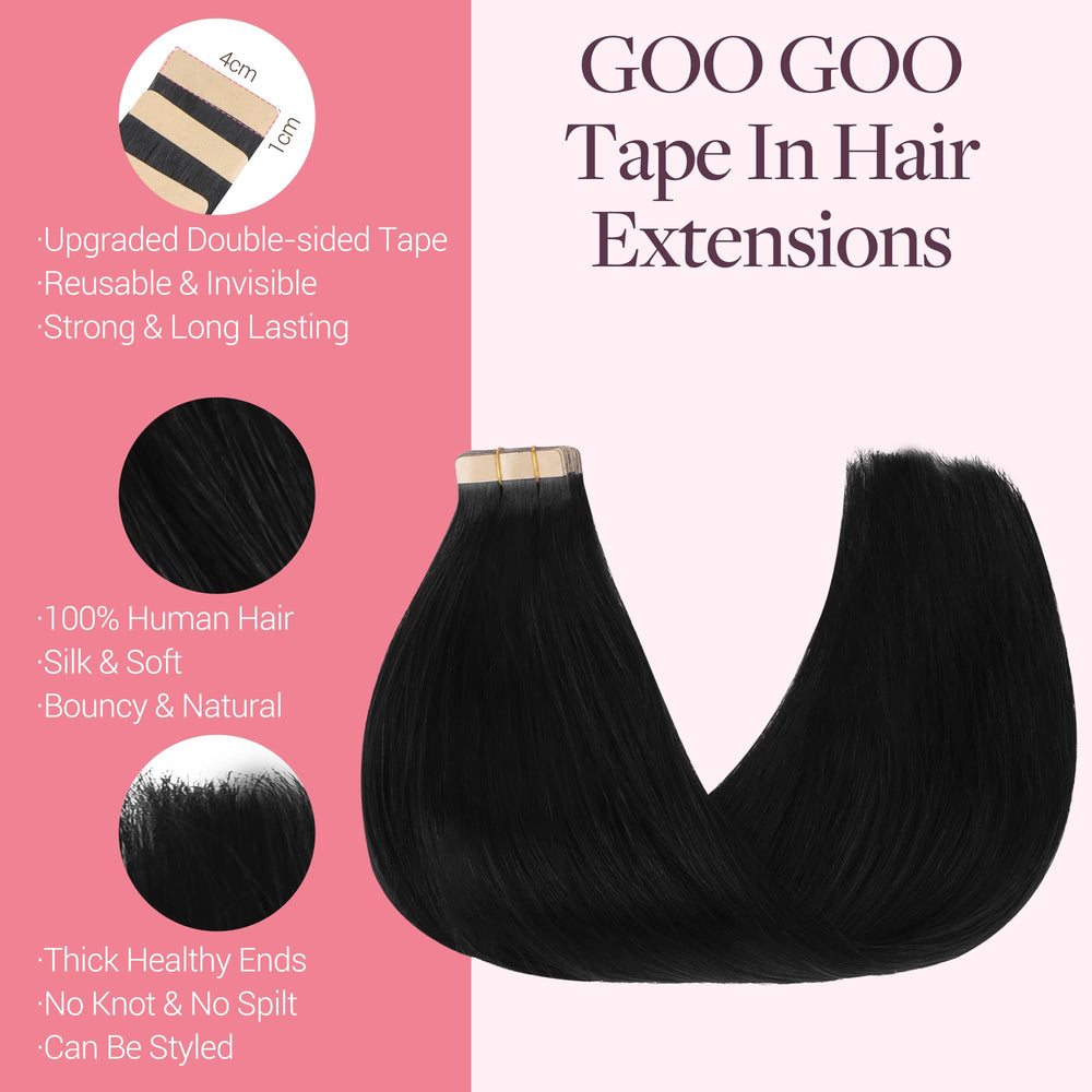 GOO GOO Remy hair tape-in extensions 50g pack