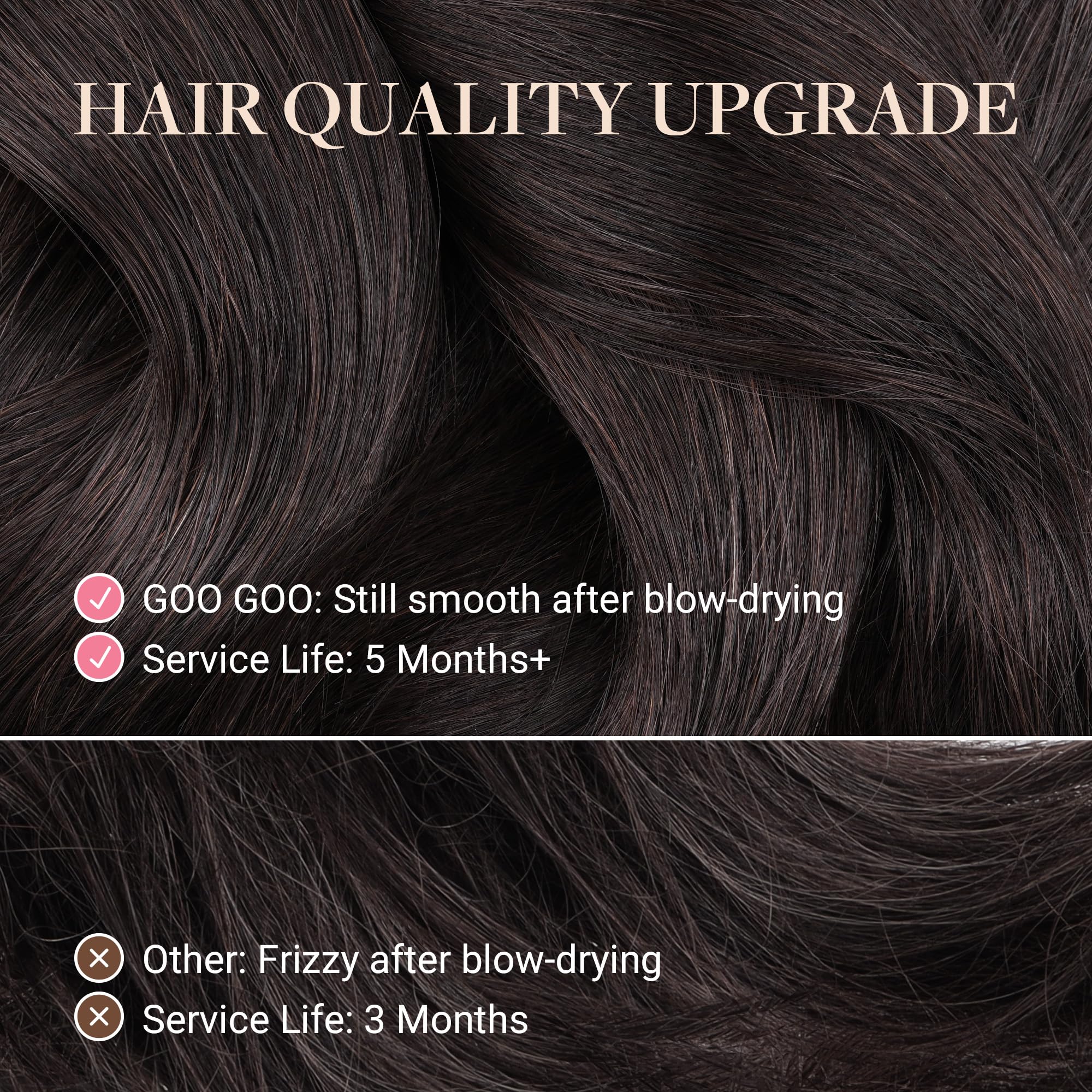 GOO GOO skin-weft seamless attachment close-up