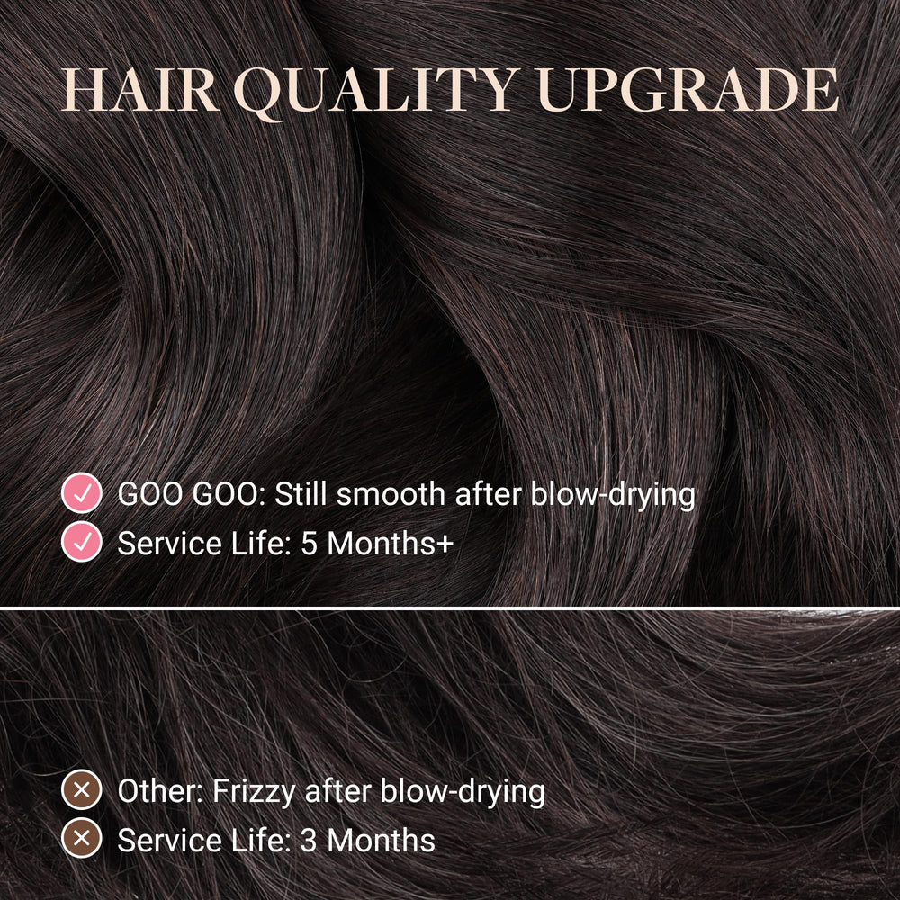 GOO GOO skin-weft seamless attachment close-up