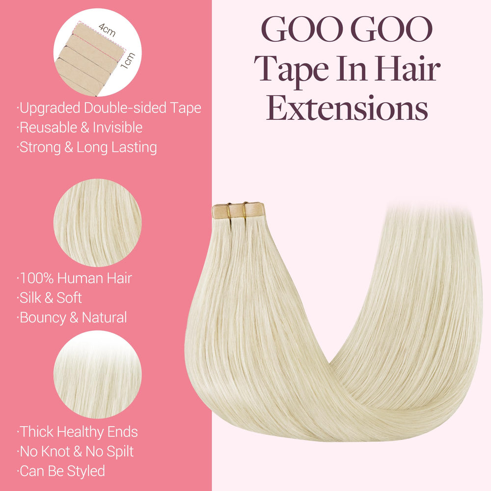 GOO GOO Remy hair texture soft and smooth for easy styling.