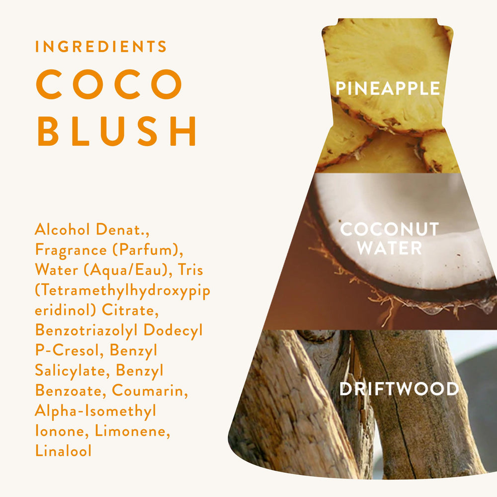 Good Chemistry Coco Blush pineapple note highlight for tropical lift