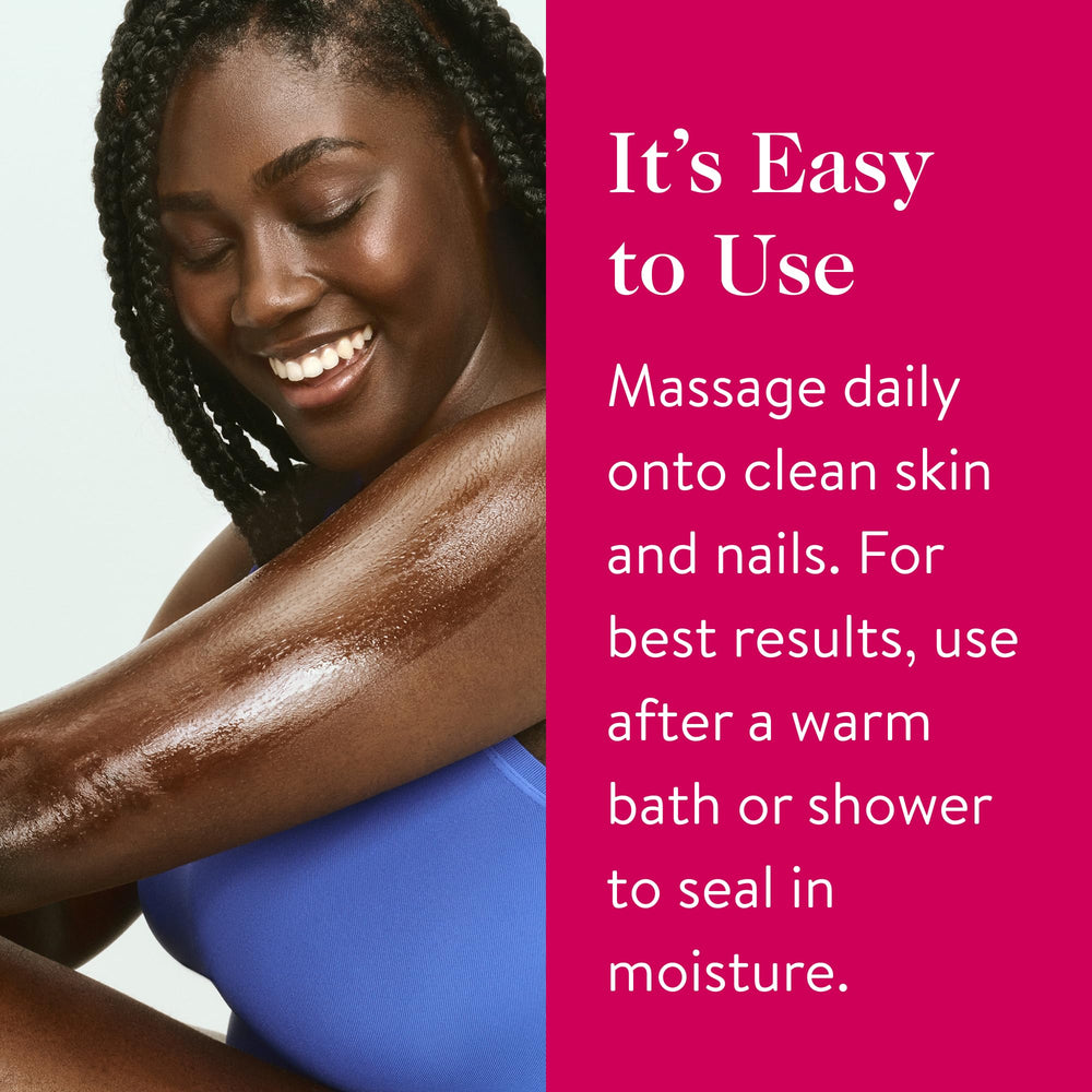 After-use glow shows radiant, hydrated skin after applying Naked Elixir.