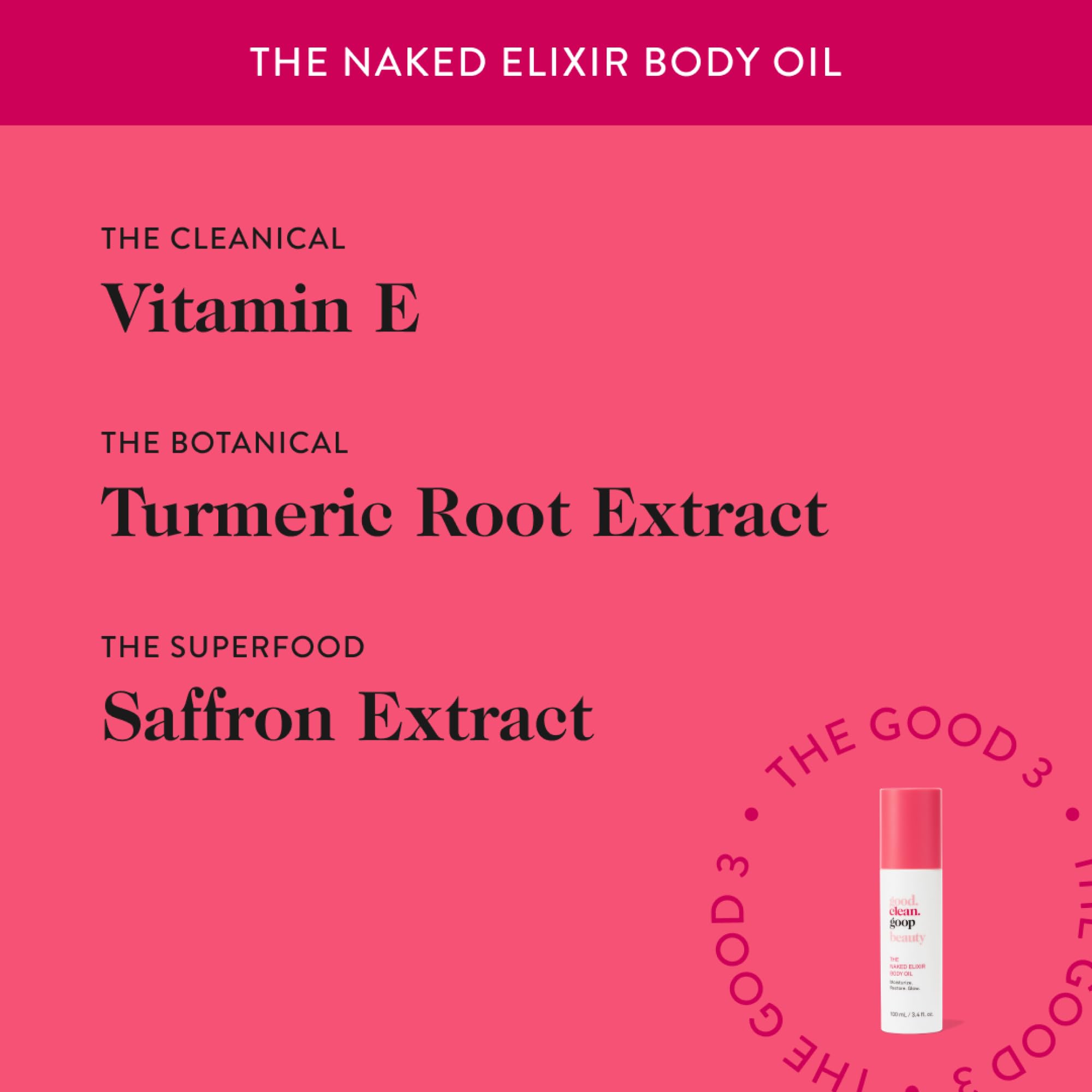 Naked Elixir application gesture demonstrates massaging onto damp skin to seal moisture.