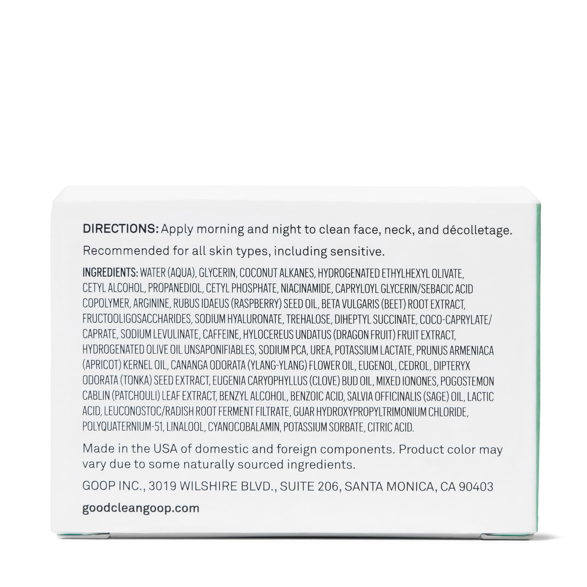 Good Clean Goop Nutrient-Rich Daily Moisturizer on shelf signals premium skincare.