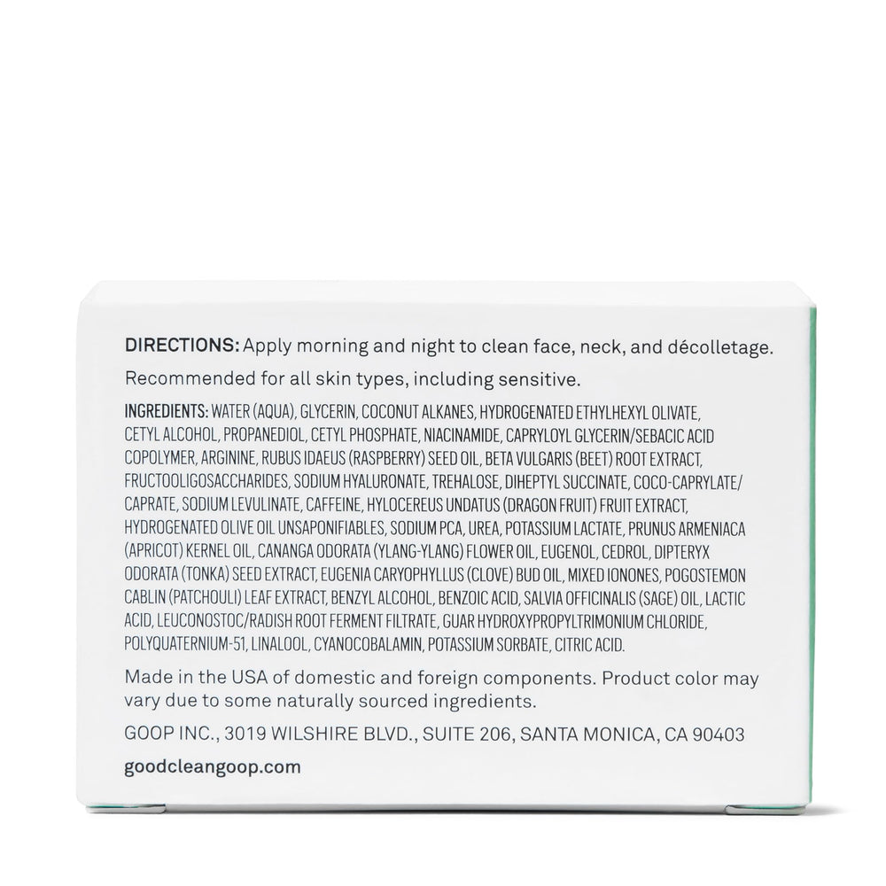 Good Clean Goop Nutrient-Rich Daily Moisturizer on shelf signals premium skincare.