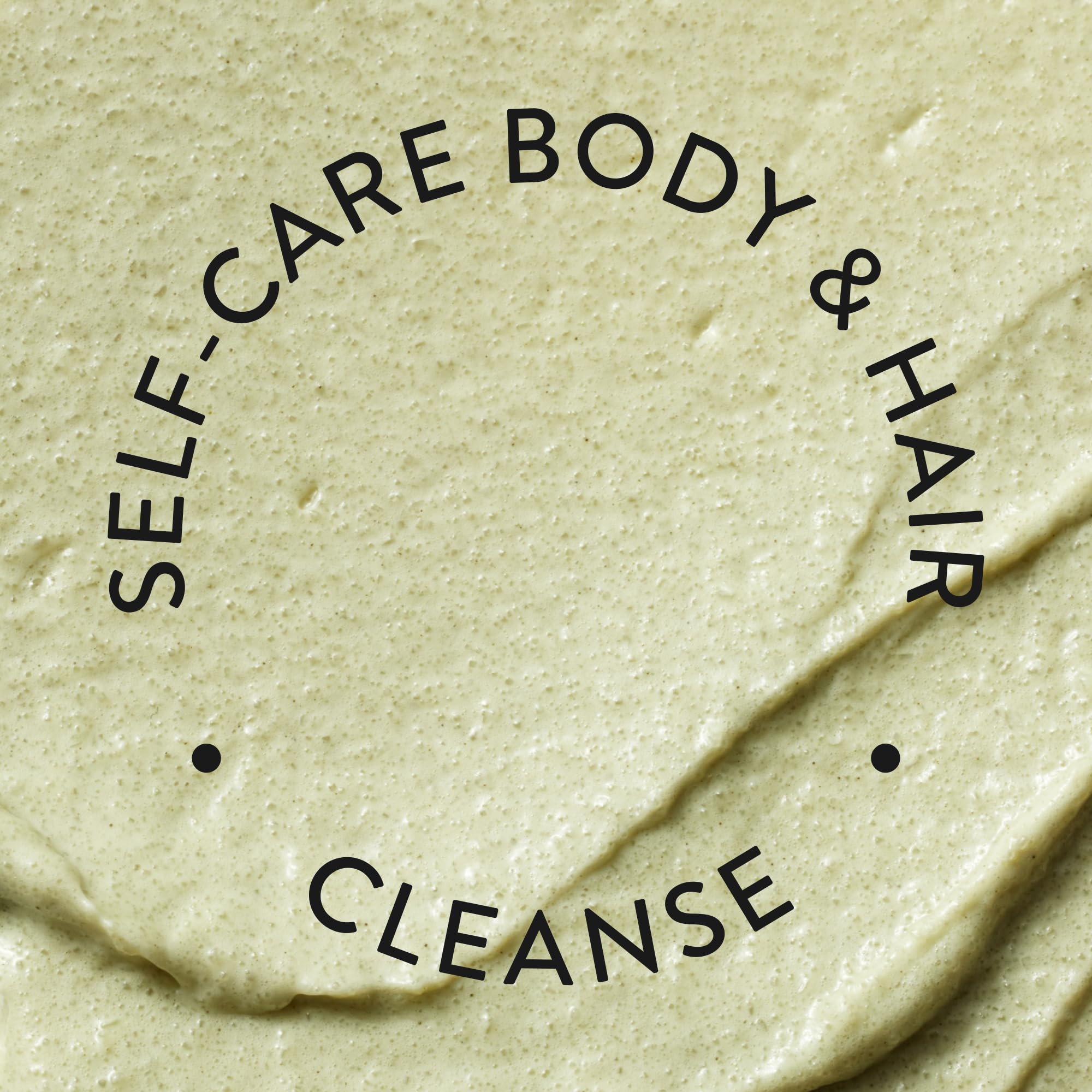 Foaming lather close-up conveys cleansing and exfoliation action