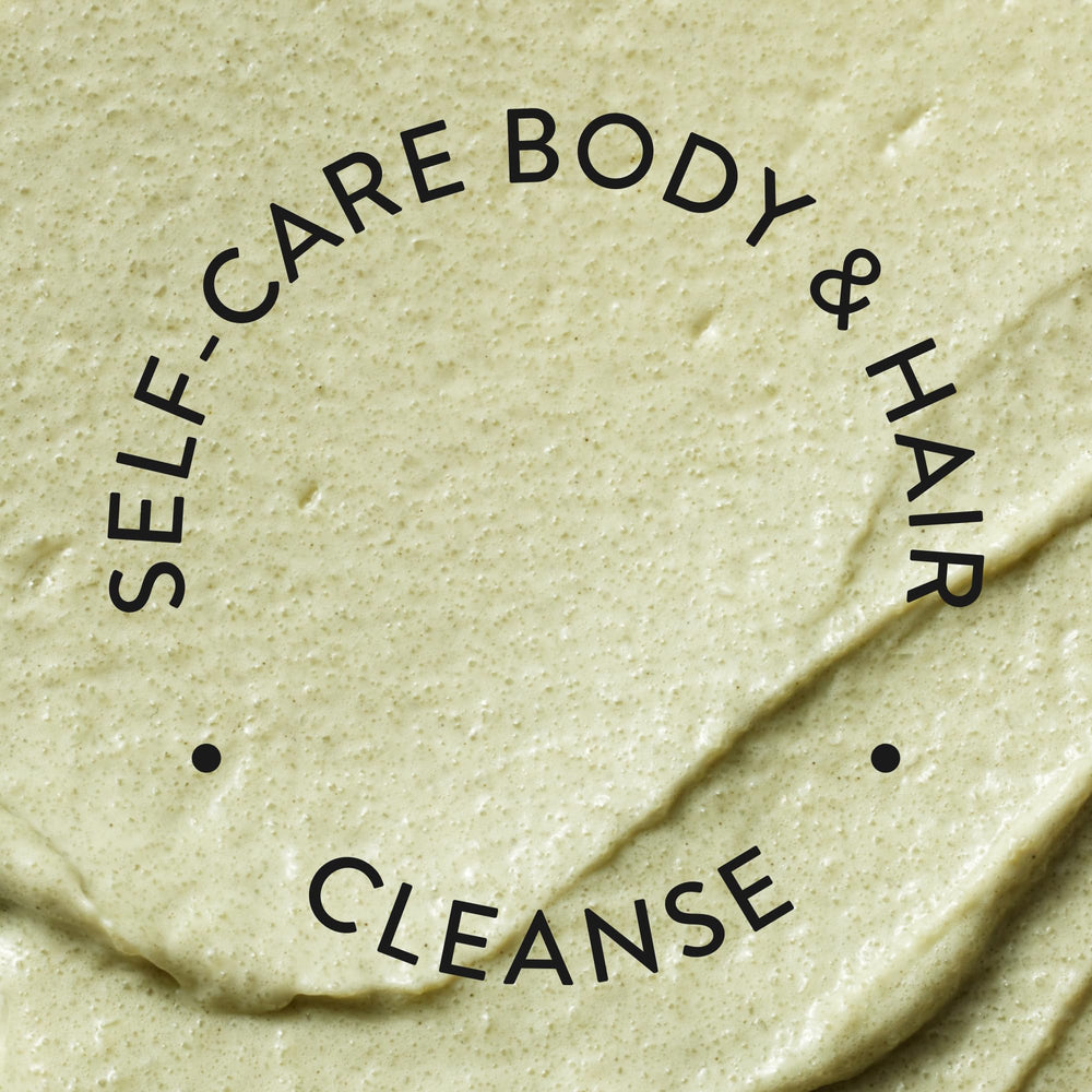 Foaming lather close-up conveys cleansing and exfoliation action