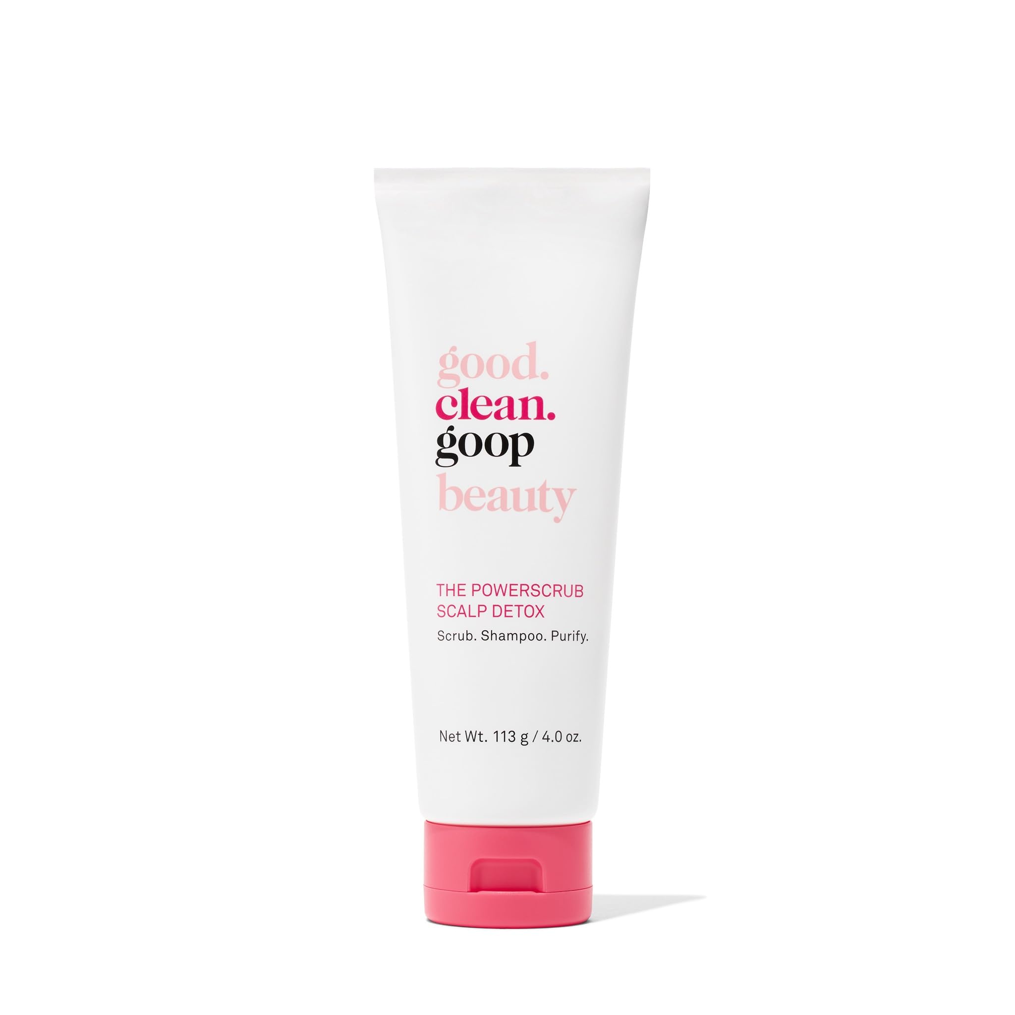 Good Clean Goop Powerscrub scalp detox bottle for purifying treatment on wet hair